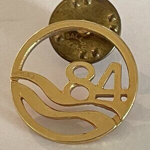 1984 Louisiana World's Fair Lapel Hat Pin World Exposition New Orleans Gold Tone